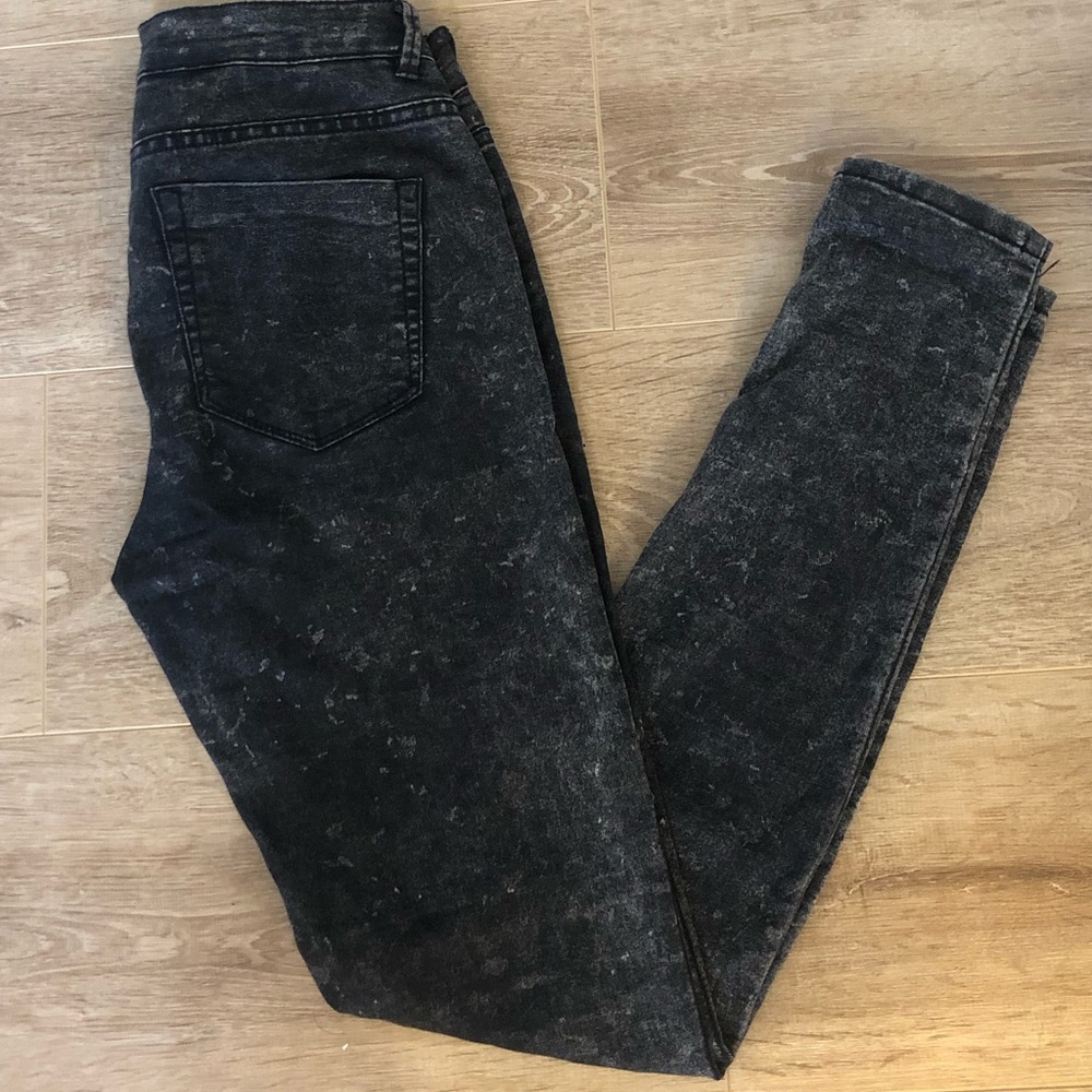 Zara Grey Paint Splatter Jeggings